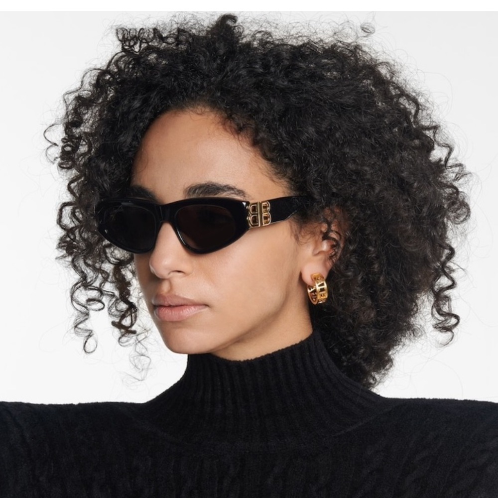 BALENCIAGA SUNGLASSES/ BLACK/ GOLD 53-19-148